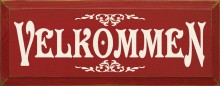 Shown in Old Red with Cream lettering