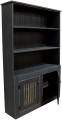 Straight hutch shown in Old Black with beadboard doors
