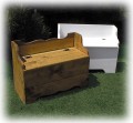 Shown in Walnut Stain and Solid Cottage White