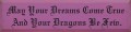 Shown in Old Plum with Black lettering
