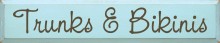 Shown in Old Baby Aqua with Brown lettering