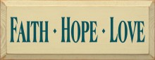 Shown in Old Cream with Peacock lettering