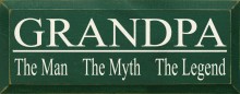 Shown in Old Green with Cream lettering