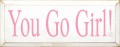 Shown in Old Cottage White with Pink lettering