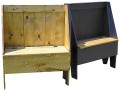 Shown in Butternut Stain & Old Blue with Stained seat