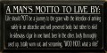 Shown in Old Black with Cream lettering