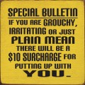 Shown in Old Yellow with Black lettering