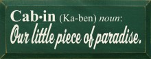 Shown In Old Green with Cream lettering