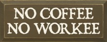 Shown in Old Brown with Cream lettering