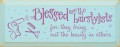 Shown in Old Baby Aqua with Plum Lettering