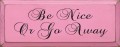 Shown in Old Pink with Black lettering