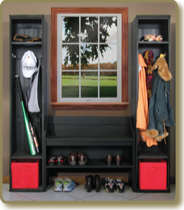 Lockers & Modular Bench with Shelf