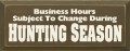 Shown in Old Brown with Cream lettering